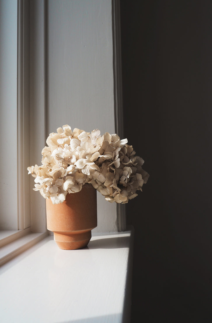 Vaso Hoff in terracotta grezza /rosa