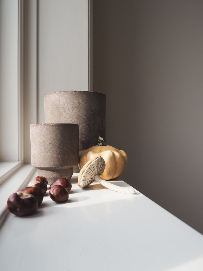 Vaso Hoff in terracotta grezza /grigio