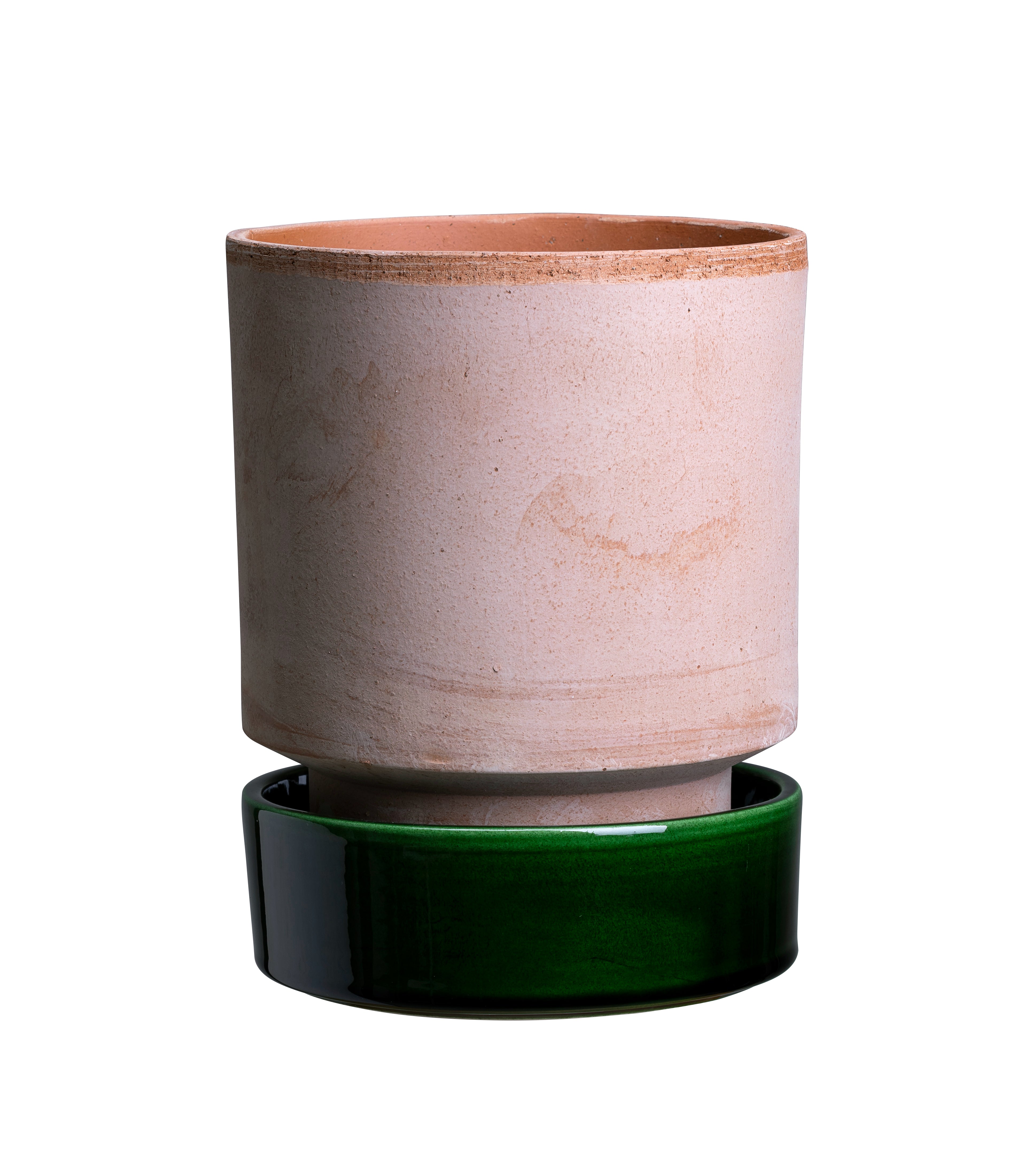 Vaso Hoff in terracotta grezza /rosa