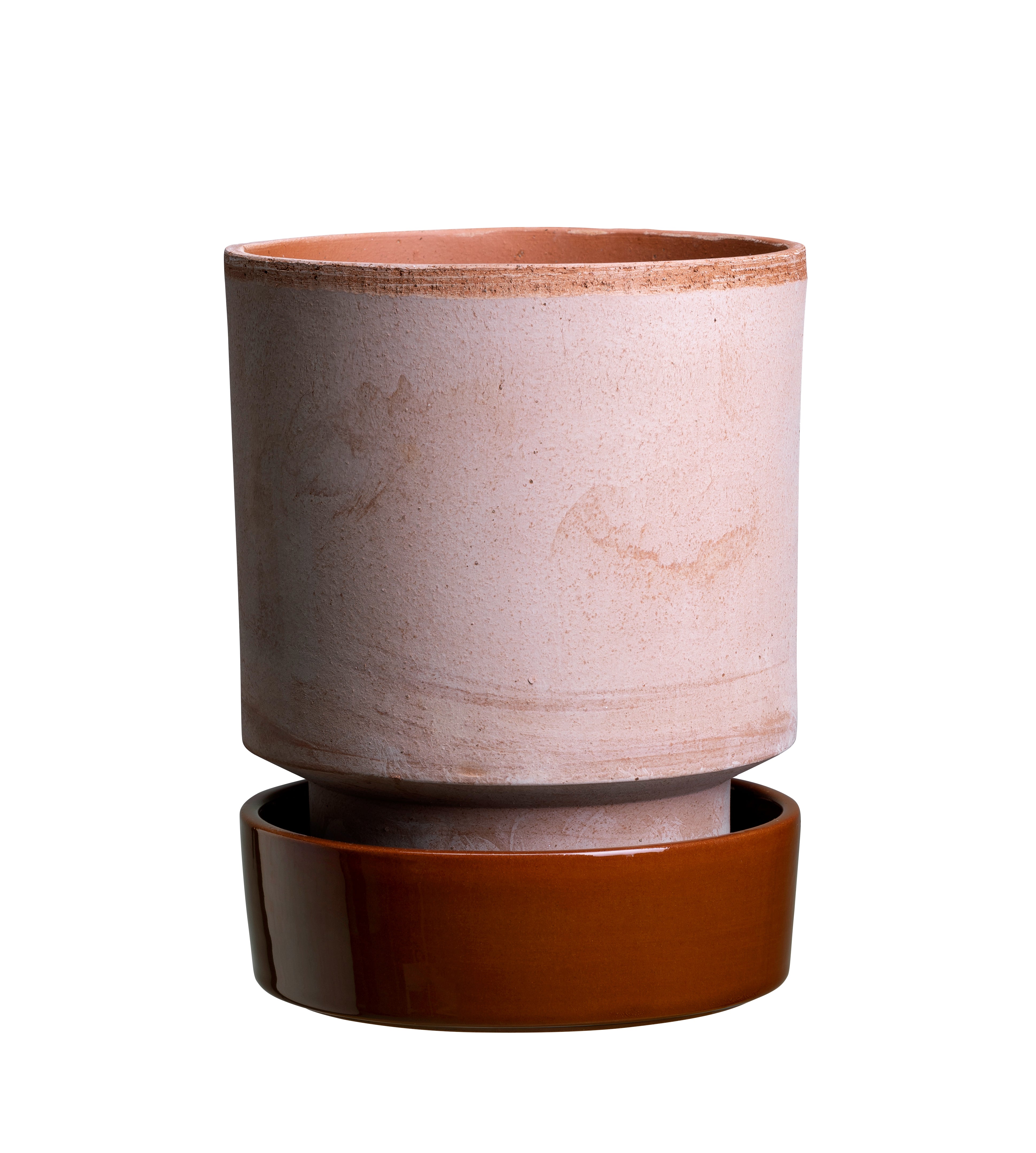 Vaso Hoff in terracotta grezza /rosa
