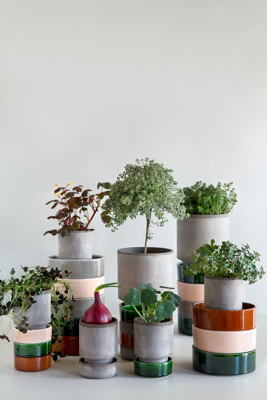 Vaso Hoff in terracotta grezza /grigio