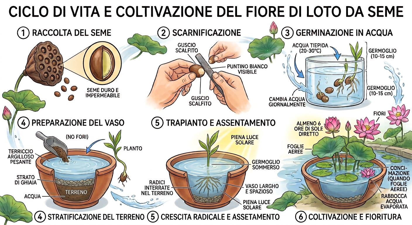 Fior di Loto Nelumbo Nucifera /seme, colore a sorpresa