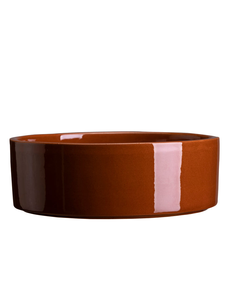 Sottovaso Hoff in terracotta smaltata /rosso ruggine