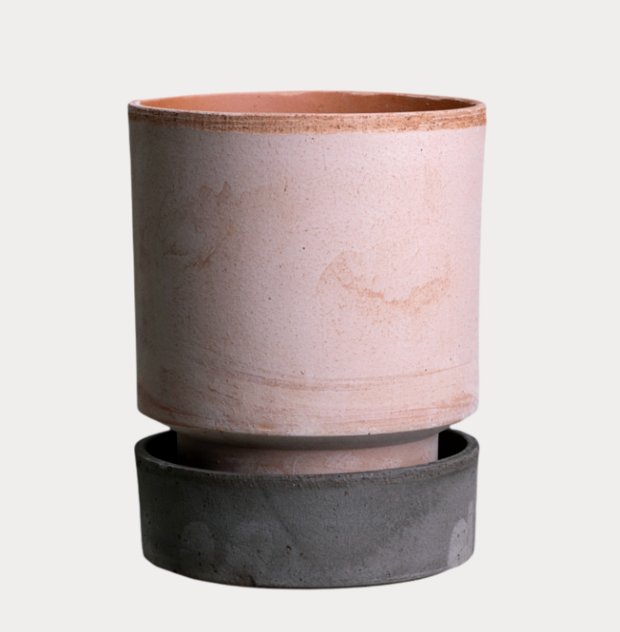 Sottovaso Hoff in terracotta grezza /grigio