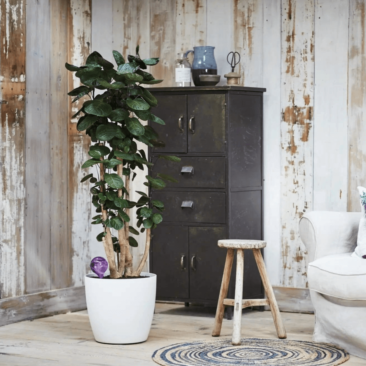 Brussels Round Wheels/ vaso con ruote