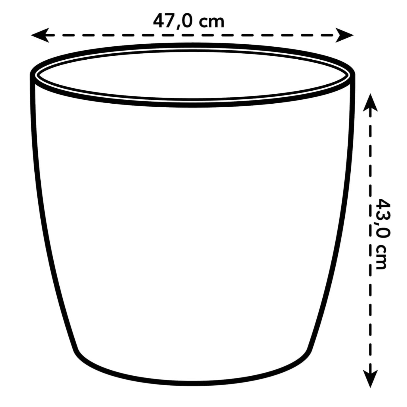 Brussels Round Wheels/ vaso con ruote
