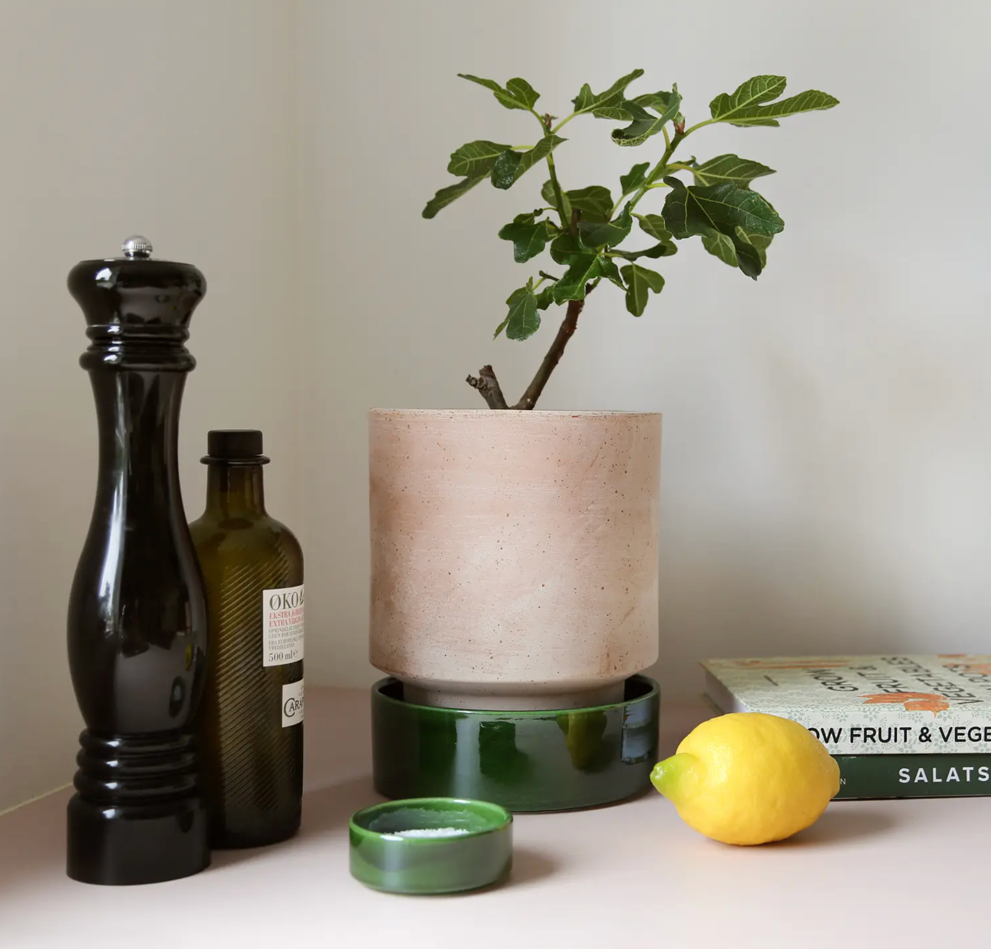 Vaso Hoff in terracotta grezza /rosa