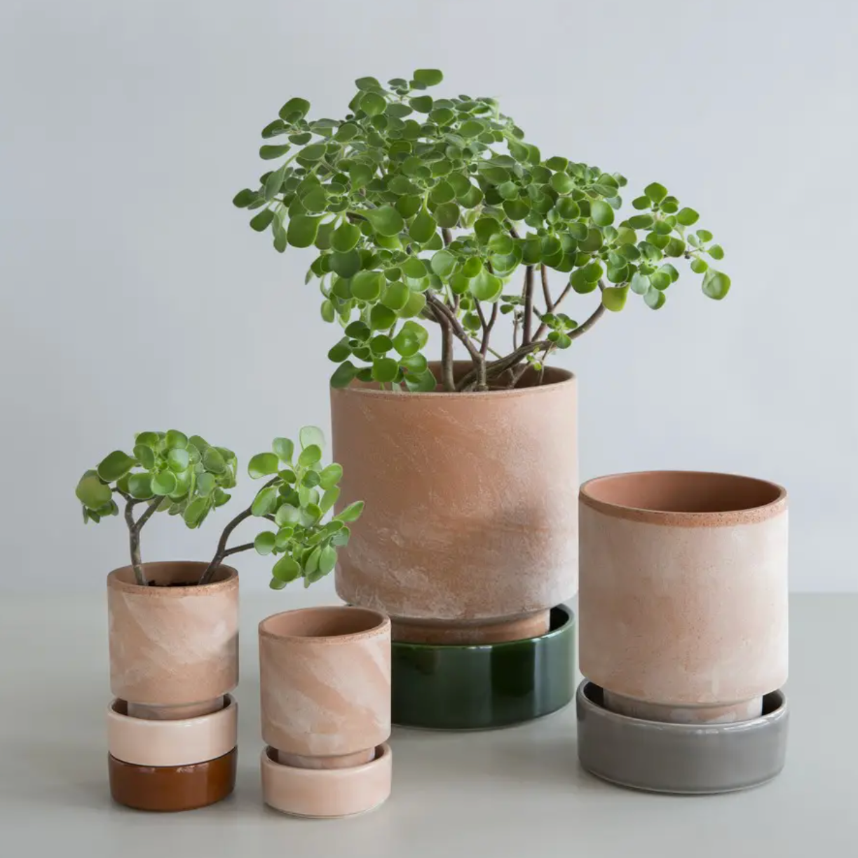 Vaso Hoff in terracotta grezza /rosa