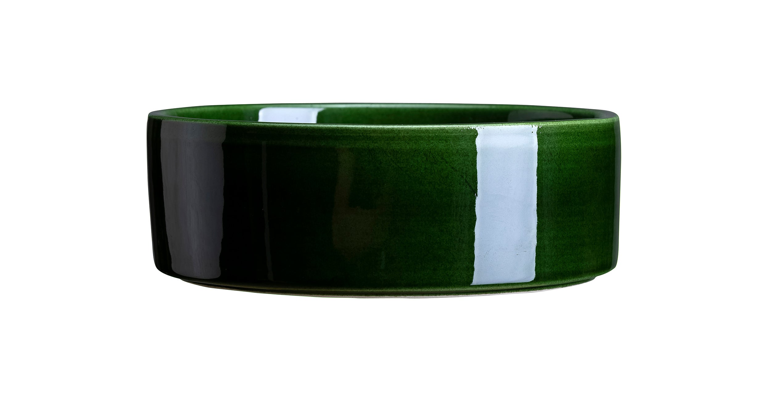Sottovaso Hoff in terracotta smaltata /verde smeraldo
