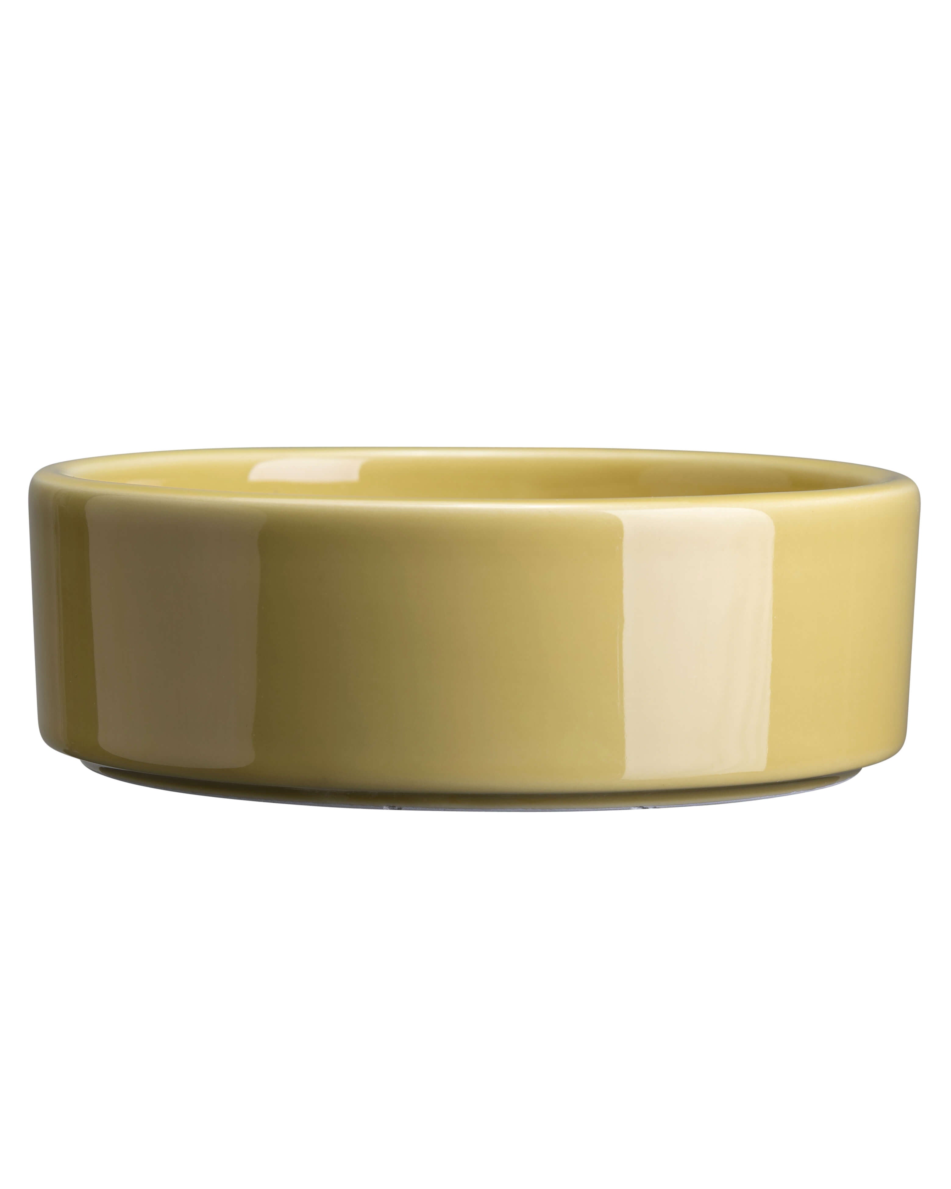 Sottovaso Hoff in terracotta smaltata /pale yellow
