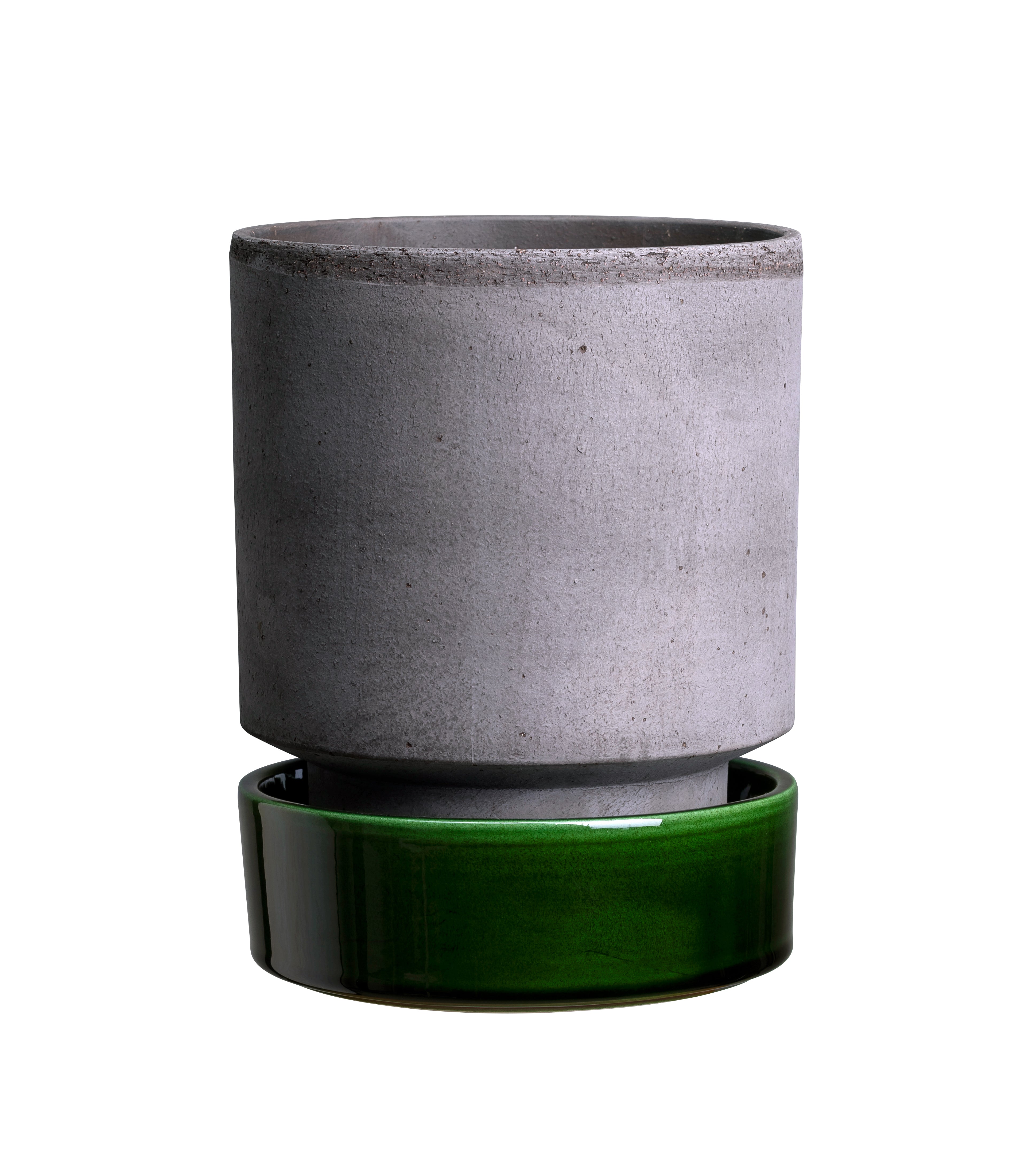 Vaso Hoff in terracotta grezza /grigio