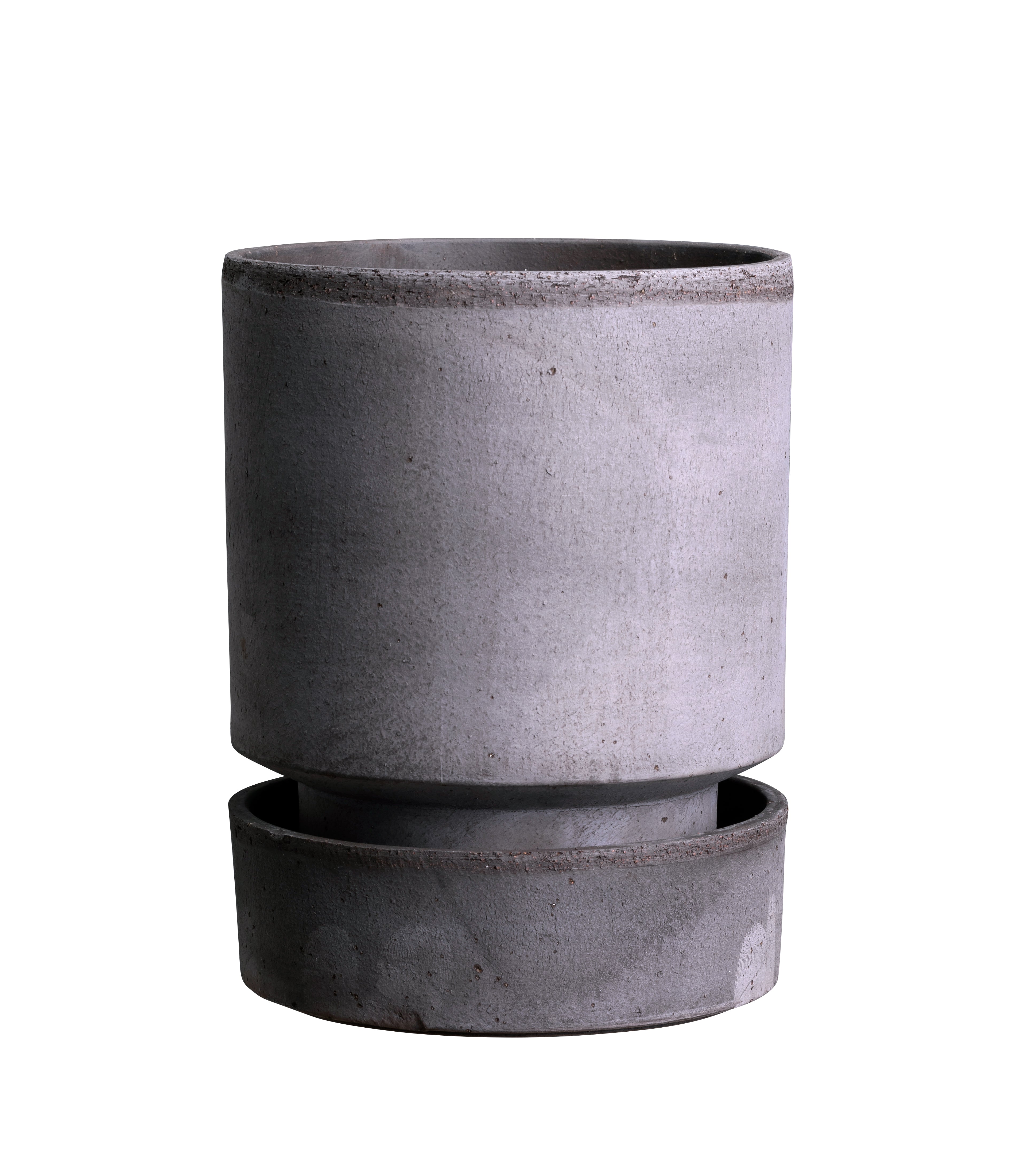 Vaso Hoff in terracotta grezza /grigio