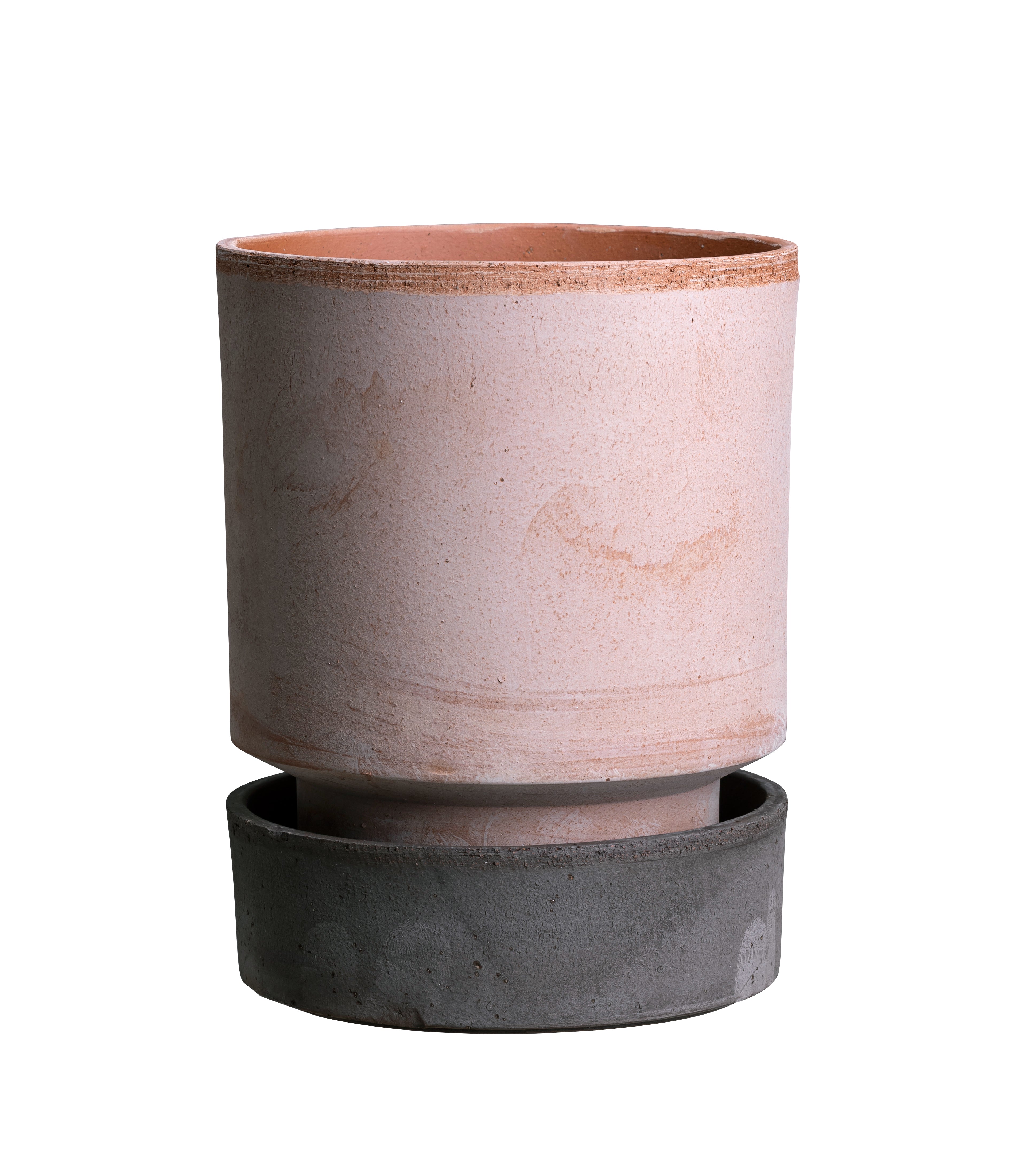 Vaso Hoff in terracotta grezza /rosa