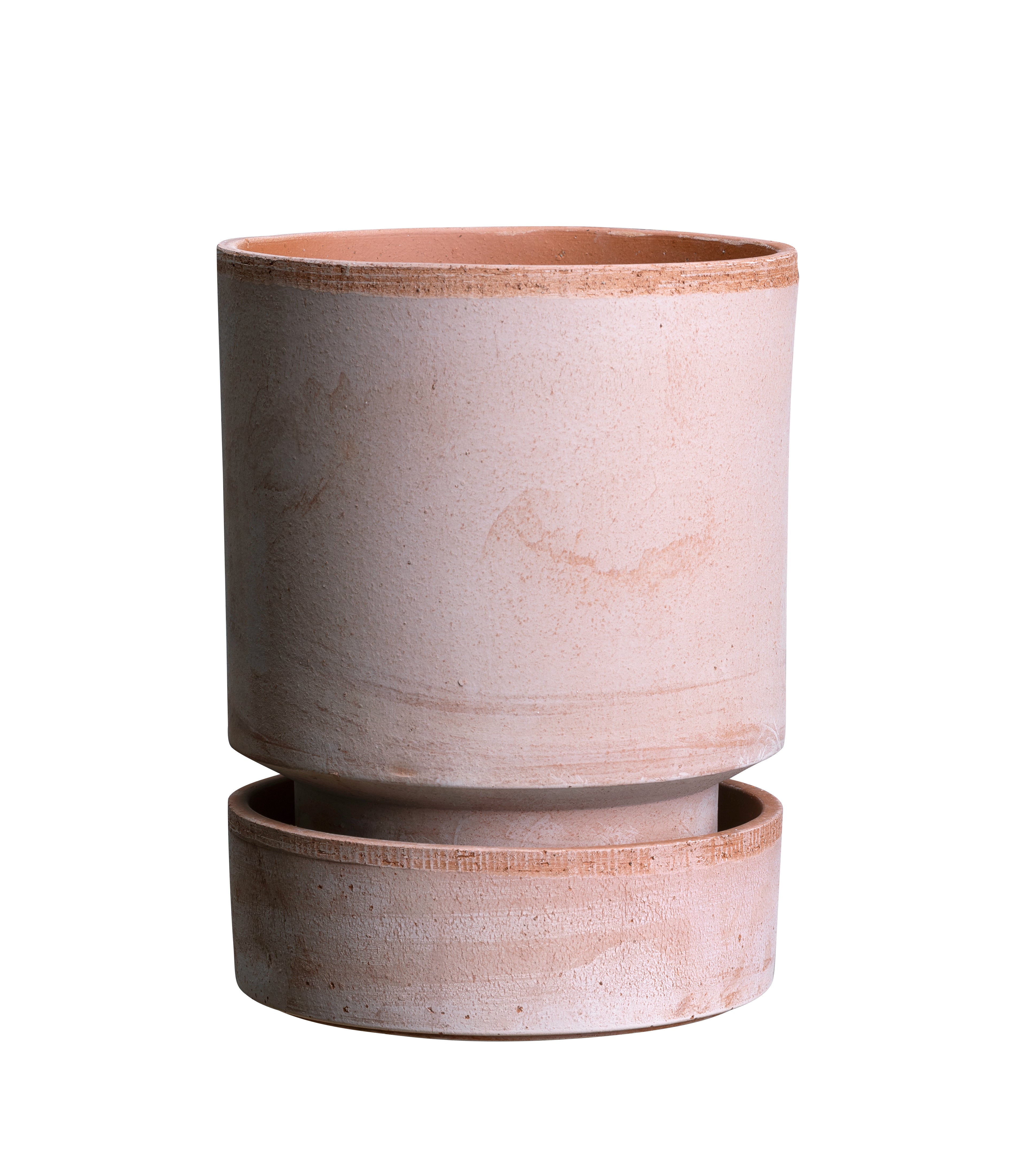 Vaso Hoff in terracotta grezza /rosa