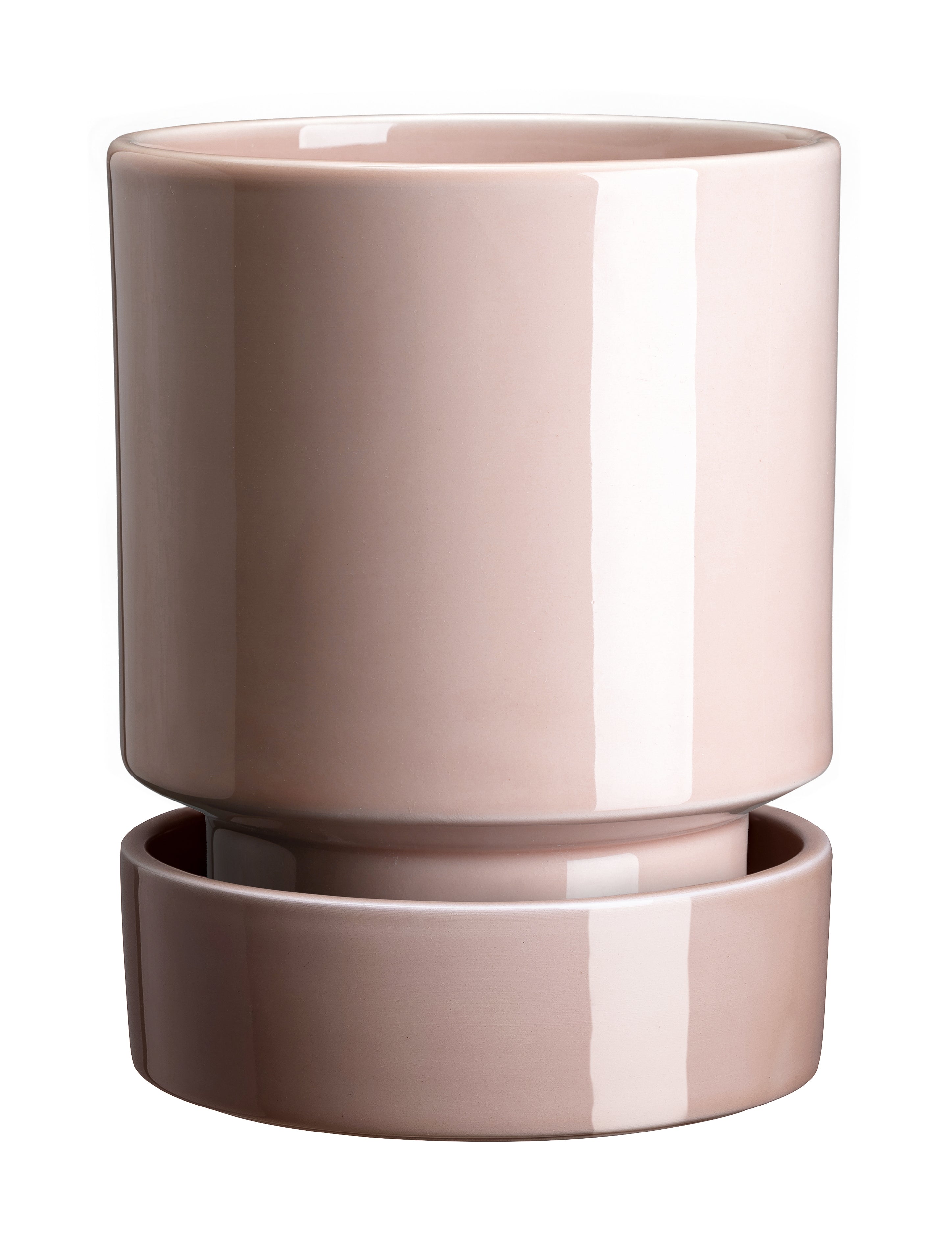 Vaso Hoff in terracotta smaltata /quartz rose