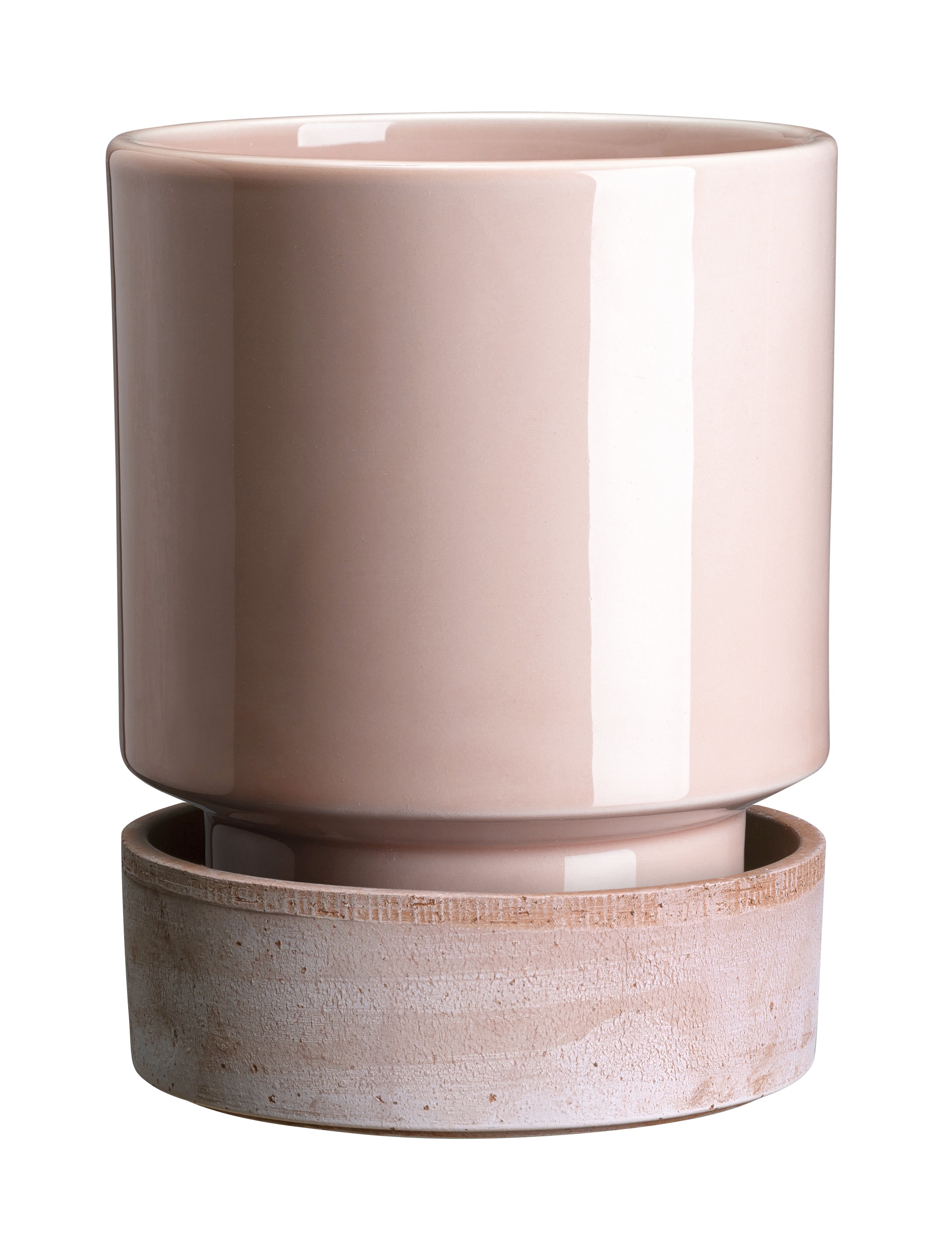 Vaso Hoff in terracotta smaltata /quartz rose