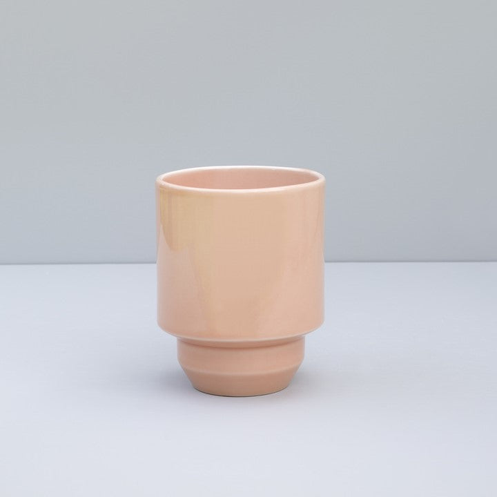 Vaso Hoff in terracotta smaltata /quartz rose