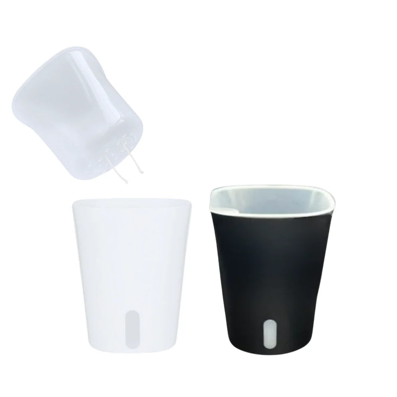 VASO AUTOIRRIGANTE BIANCO CON FILO