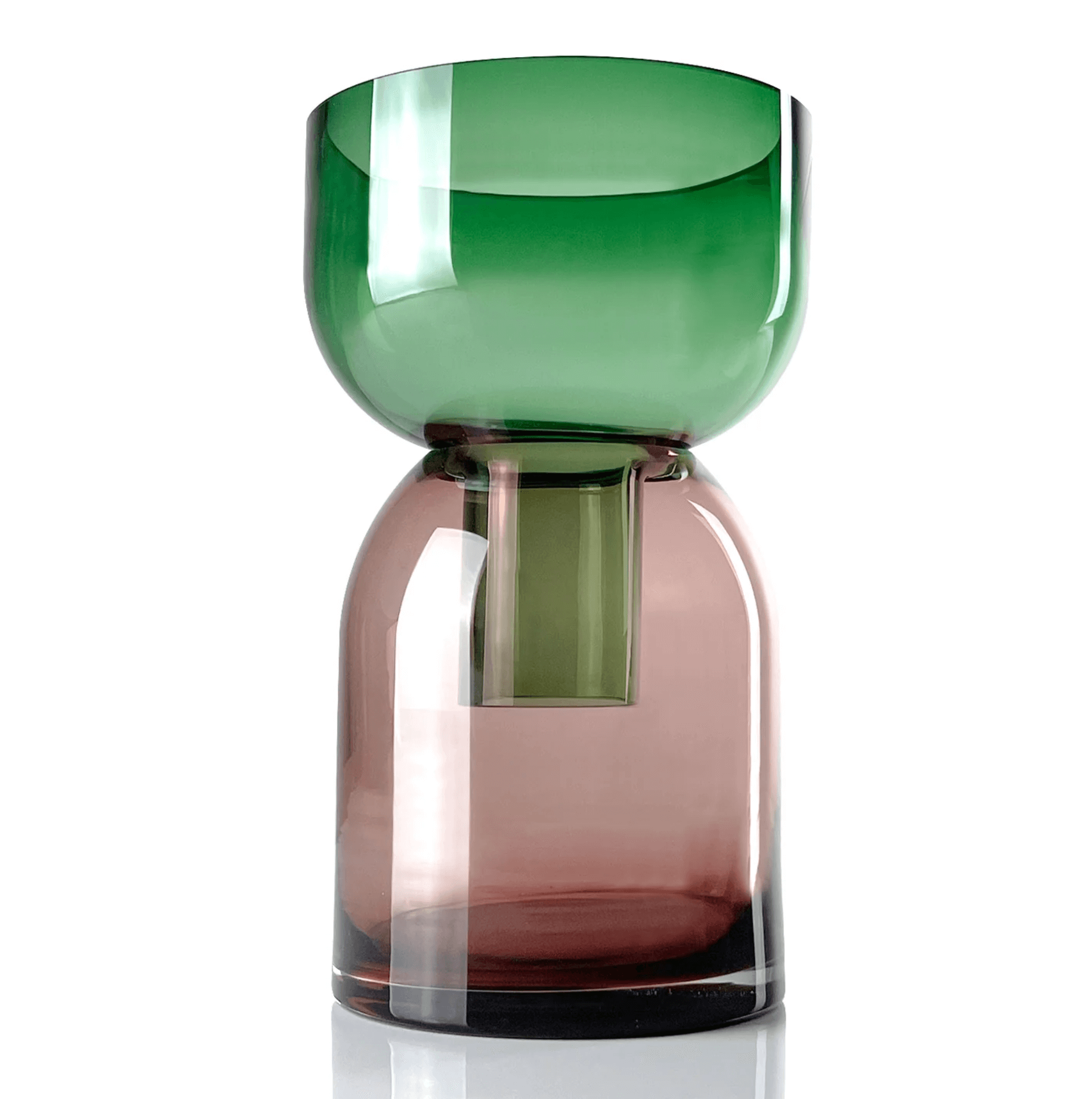 Vaso Flip reversibile /verde+rosa