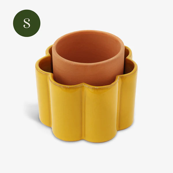 Vaso autoirrigante Paulita - Giallo senape