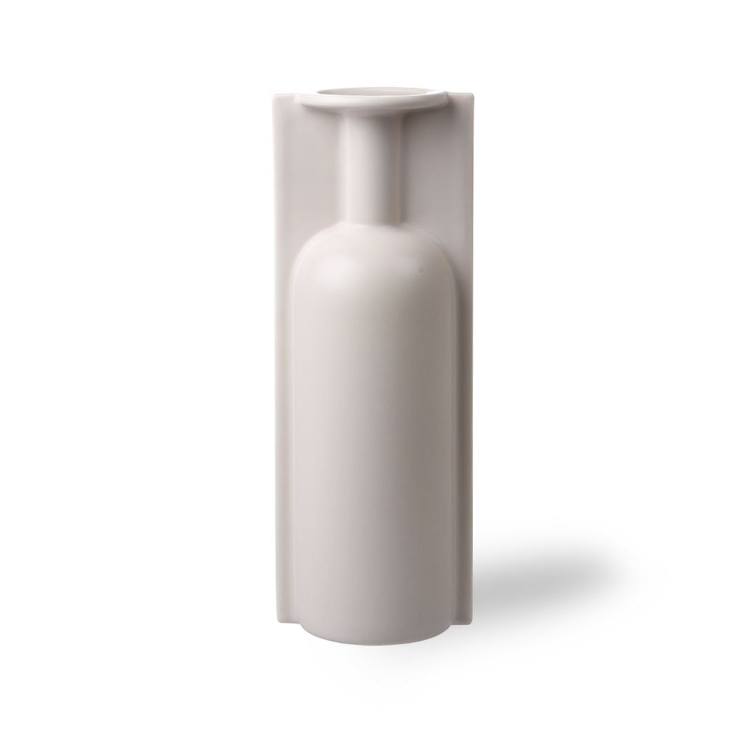Vaso In Ceramica Fatto A Mano - Minimalista E Elegante Per Decorazione Casa - Regalo Perfetto Per Festa Della Mamma E Anniversari - Nero Opaco 15 Cm
